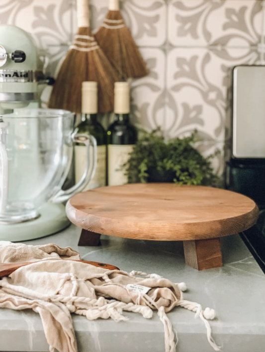 12" Round Wooden Riser