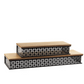 Large Black Medallion Wall Shelf
