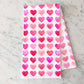 Valentine's Pink & Red Hearts  Kitchen Tea Towel