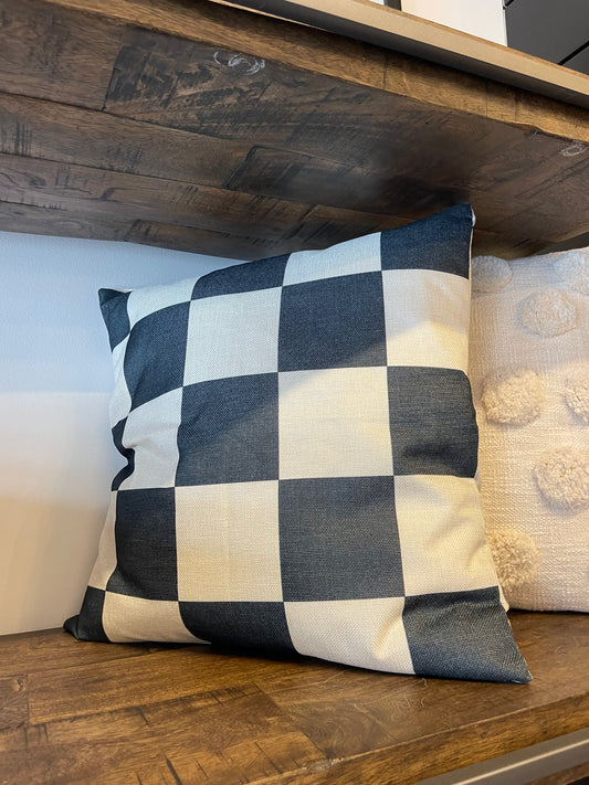 Checkered Pillow Cover
